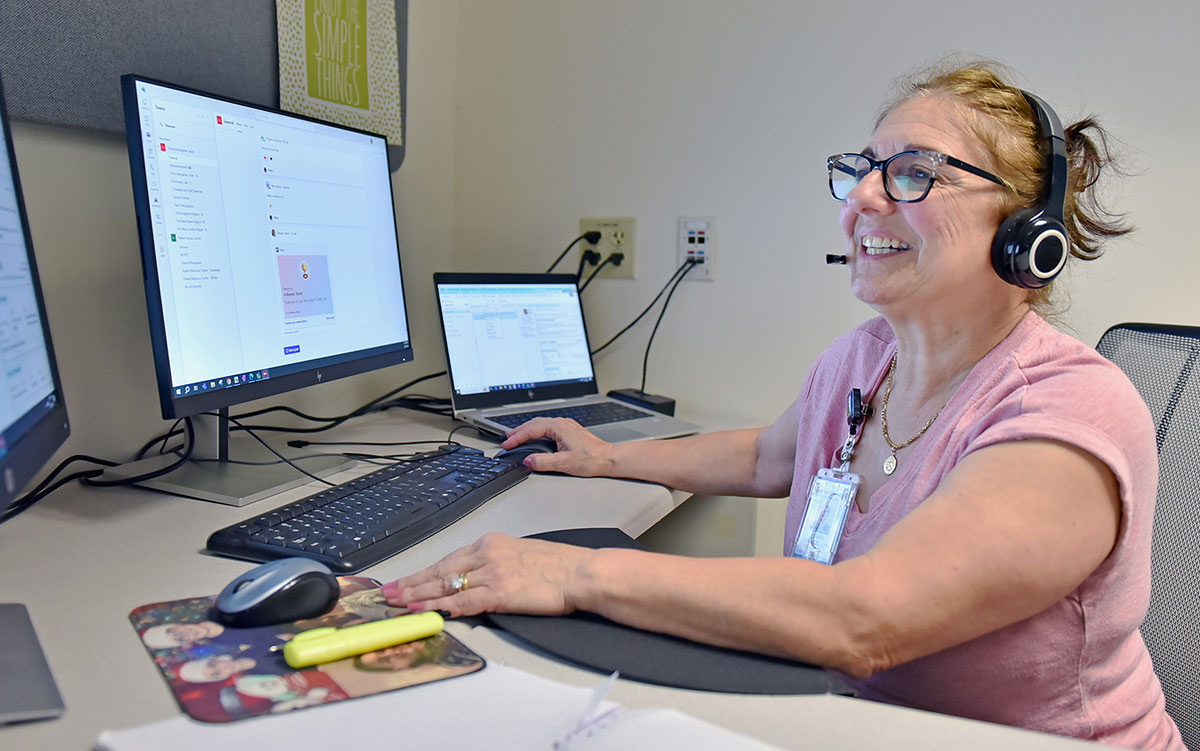 Care Navigation Post-Discharge Outreach call specialist Dawn Dinuzzo, LPN