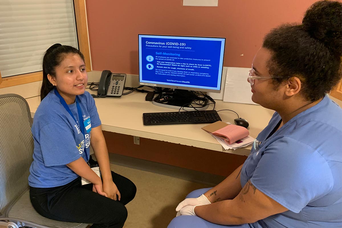 Karla Zhumi and Cami Tate, patient care associate