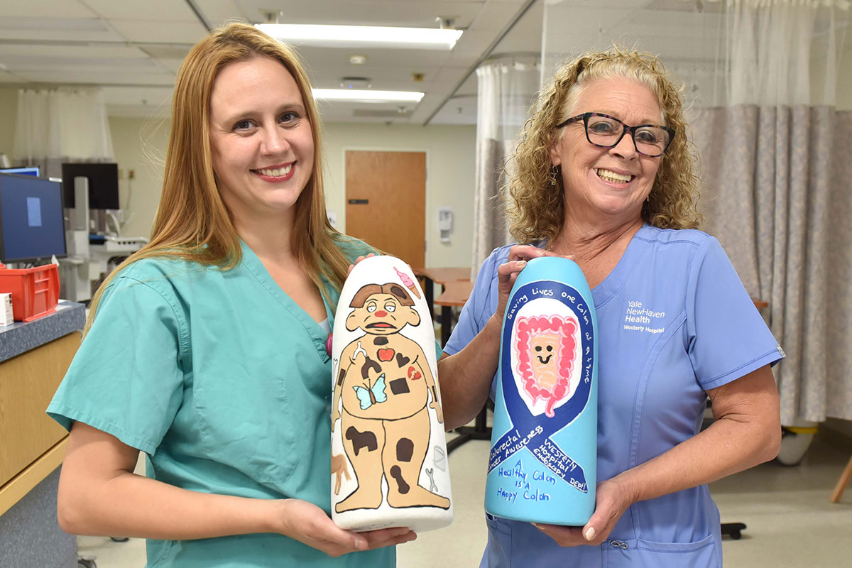 Ashley Broccoli, surgical tech (left), and Cathy Urso, endoscopy tech