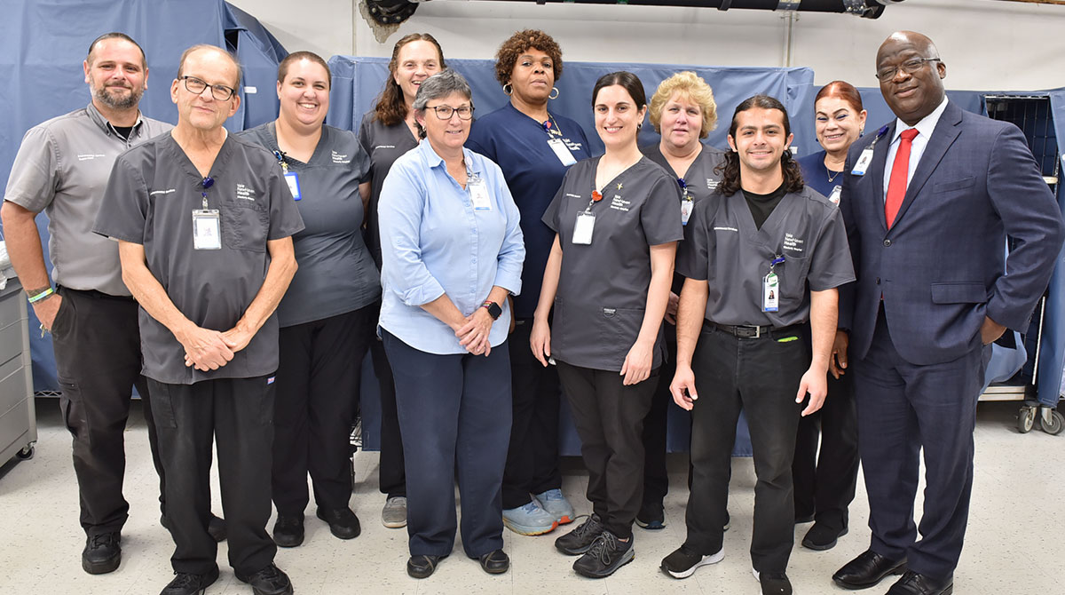 Members of Westerly Hospital’s Environmental Services team